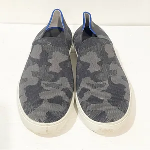 ROTHY'S 'The Sneaker' Size 10.5 Black‎ & Gray Camo Knit Slip On Flats thumbnail 2
