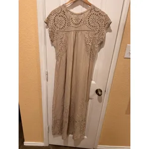 Tiny Women's Boho Lace Maxi Dress Beige Size S Brown thumbnail 5