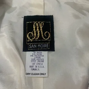 San Moire Vintage Woman Size S 80's Floral Pastel Oversized Retro Grandma Blazer thumbnail 6
