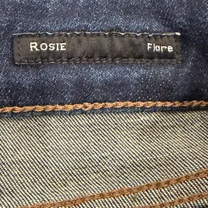 Dear John Rosie Flare Jeans – Size 27 – Dark Wash Fringe Hem – 34” Inseam thumbnail 8
