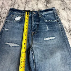 7 for all Mankind Distressed button fly high rise denim jeans straight leg 25 thumbnail 6