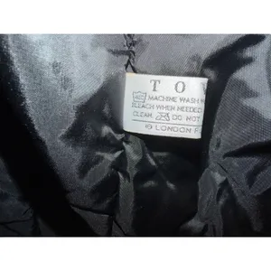 Towne from London Fog Black Hooded Parka Jacket Large Regular Full Zip Coat thumbnail 4
