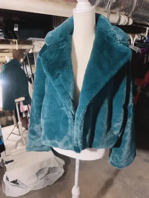 The Comfy rain + rose TEAL GREEN faux fur long sleeve jacket with pockets soft warm comfy New with tag Smoke and pets free Same day shipping Faux fur: No ANIMALS WERE HARMED IN THE MAKING OF THIS FASHION THIS GARMENT HAS BEEN HANDCRAFTED BY Rain + Rose STAFF FOR YOUR COMFORT thumbnail 1