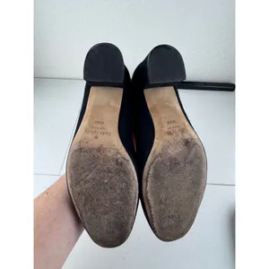Kate Spade Middleton Black Suede Block Heel Loafers Pointed Heel Womens Size 6.5 thumbnail 4