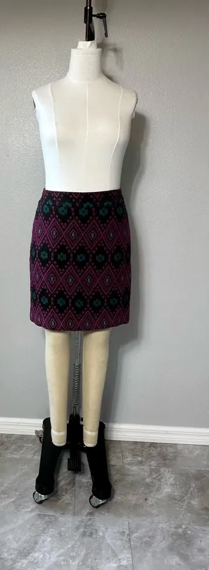 Ann Taylor Skirt Size 14 Aztec Cotton thumbnail 1