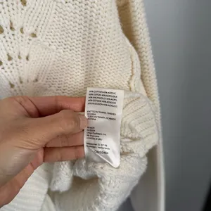 Free People XL Bell Song Sweater Ivory Boxy Fit Relaxed Rib Thick Crew Neck thumbnail 6