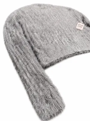 Candie’s Cozy & Soft Fuzzy Knit Sweater Gray Cropped Stretchy Size Small thumbnail 2