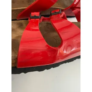 Birki’s by Birkenstock Havanna Sandal Women’s Sz 9 Patent Red Birko-Flor 3-Strap thumbnail 6