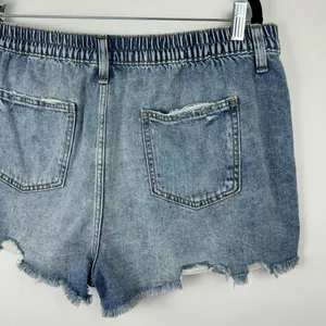 Aerie Daydream Denim Shorts Sz XL Distressed Light Wash Stretch Jean Short thumbnail 9