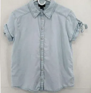 Paige DENIM light snap button shirt thumbnail 1