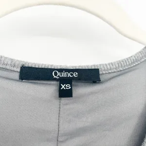 Quince Womens Soft Tencel Rib Knit Long Sleeve Midi‎ Lounge Dress Size XS Gray thumbnail 6