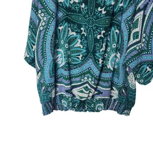 New York & Company Green Floral All Over Print V-Neck Tunic Blouse Top Size XL thumbnail 8