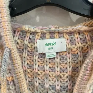 Aerie Cozy Wool Blend Knit Hoodie Sweater XS Soft Casual Lounge Streetwear‎ thumbnail 5