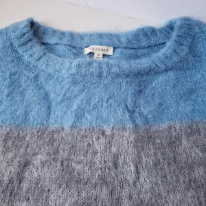En Creme Under the Stars Womens Sweater Sz M Fuzzy Colorblock Indie Y2K Cozy thumbnail 4