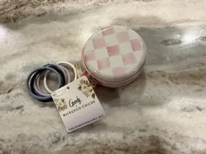 Mackenzie Childs x Goody Rosy Check Purse Charm Elastics Grt 4 Pods Fast Ship thumbnail 5