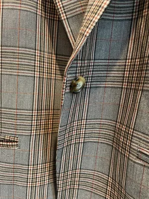 POL Oversized Single Breasted Button Plaid Boyfriend Blazer Relaxed Size M thumbnail 6