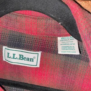 L.L. Bean Red Plaid Vintage Cotton Flannel Button Down Shirt Women's Size Medium thumbnail 4
