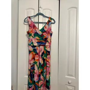Pappagallo Maxi Dress Floral‎ Multicolor Small Excellent Ruched Empire Waist NWT thumbnail 3