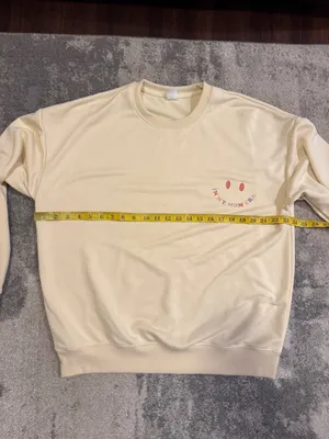 Source Unknown Women’s In My Mom Era light Yellow Smiley Crewneck Sweatshirt thumbnail 5