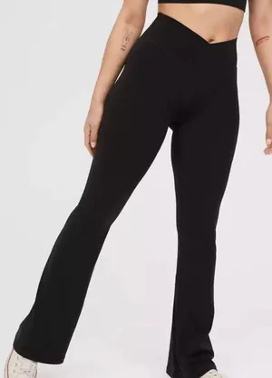 Aerie XXL New With Tags OFFLINE Crossover BUTTERSOFT FLARE LEGGINGS thumbnail 1
