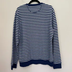 Old Navy Crewneck Striped Long Sleeve Top Fleece Lined Nautical ~ Women’s Size L thumbnail 2