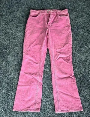 ZARA Women Pink/Raspberry Denim Jeans thumbnail 2
