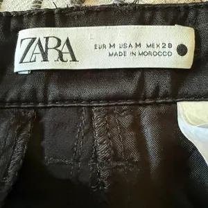 ZARA | Black Satin Baggy Cargo Pants with Drawstring ankles | Medium thumbnail 6
