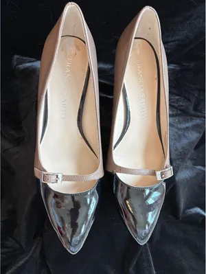 Franco Sarto Women's Two-Tone Leather Kitten Heel Pumps, Size 8.5 thumbnail 3