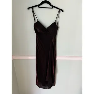 Hot Kiss Vtg Y2K‎ Fashion Bug Black Asymmetrical Mesh Slip Dress S Gothic Fairy Grunge thumbnail 2