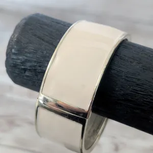 Cream Enamel Chunky Hinged Bracelet thumbnail 2