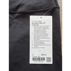 Lululemon Wunder Train High Rise 25” Black Size 4 NWT thumbnail 4