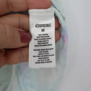 Aeropostale Tank Top Womens M Tie Dye Multicolor Button Down Sleeveless thumbnail 4