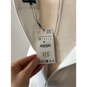 Zara sexy white long dress size medium stretch with cutout on the back thumbnail 4