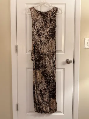 Y2K Orsay Leopard Print Sleeveless Bodycon Maxi Dress thumbnail 2