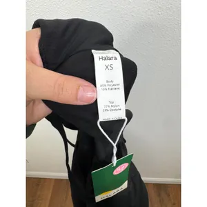 Halara Black Wide Leg V-Neck Spaghetti Strap‎ Jumpsuit with Pockets XS New thumbnail 6