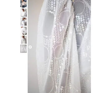 Eva Franco Sheer Sequined Blouse White thumbnail 7