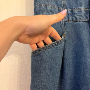We The Free People Marla Trouser Coveralls Denim Jumpsuit M Utility Western Blue thumbnail 6
