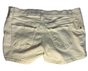 Isabel Maternity Denim Shorts Size 2 White thumbnail 1