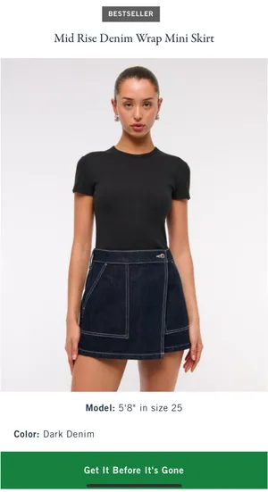 Abercrombie Skirt Denim Mini thumbnail 2