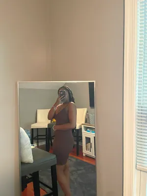 H&M Brown Lace Mini Dress thumbnail 2