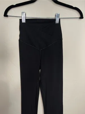 Offline by Aerie Real Me Crossover Flare‎ Black Yoga Leggings thumbnail 3
