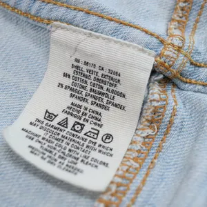 Pilcro and the Letterpress Denim Vest Women Medium Light Wash Blue Stretch Crop thumbnail 8