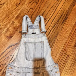 GAP Denim Light Wash Overalls XS Womens Light Indigo Bib‎ Jeans thumbnail 4