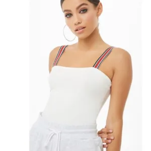 White Striped-Trim Bodysuit thumbnail 5