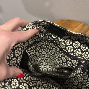 FOSSIL Vintage Women's Shoulder Bag Purse‎ ~HOBO~Black And Cream~Quilted~Floral thumbnail 9