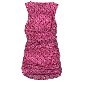 Urban Outfitters Pink Floral Ruched Bodycon Mini Dress L Cottagecore thumbnail 5
