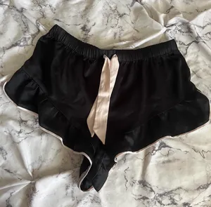 Victoria’s Secret black silky satin sleep / lounge shorts thumbnail 1