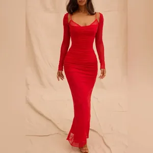 House of CB Katarina Scarlet Long Sleeve Maxi Dress thumbnail 13