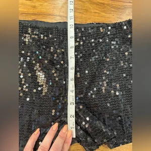 Euc Jill Lindsey Designs Double Color Black/Gold Sequence Culotte thumbnail 5