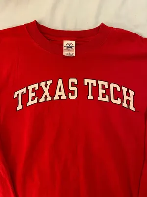 Delta Magnum Weight Red Long Sleeve Texas Tech Shirt thumbnail 2